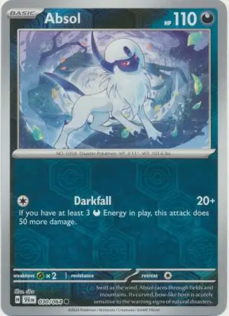 Absol [Reverse Holo] #30 Pokémon Card from Pokemon Shrouded Fable Set 
