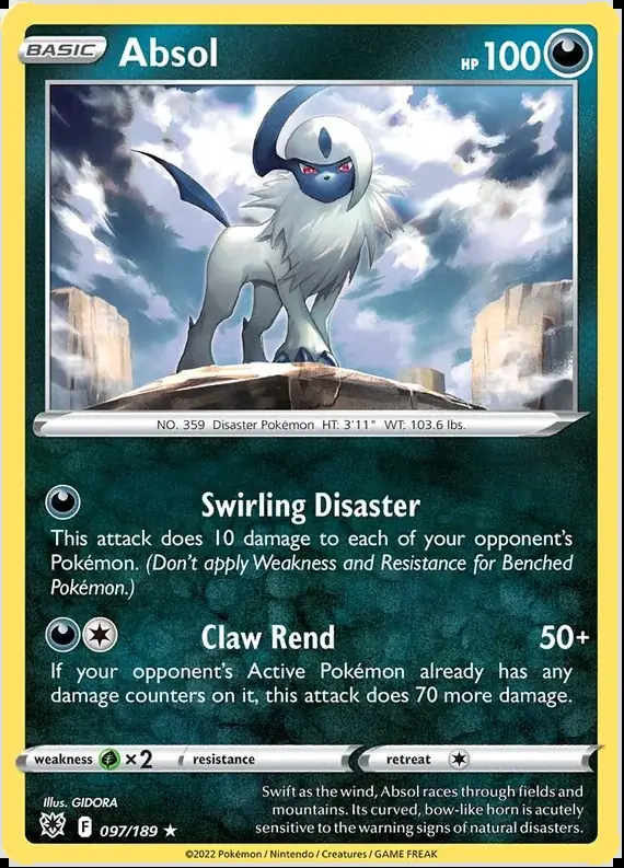 Absol [Cosmos Holo] #97 from Astral Radiance Pokémon card set