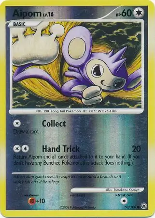 Aipom [Reverse Holo] #50 from Majestic Dawn Pokémon card set