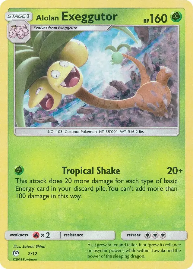 Alolan Exeggutor [Cracked Ice] #2 Pokémon Card from Pokemon Forbidden Light Set 
