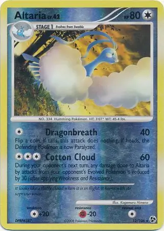 Altaria [Reverse Holo] #12 from Great Encounters Pokémon card set