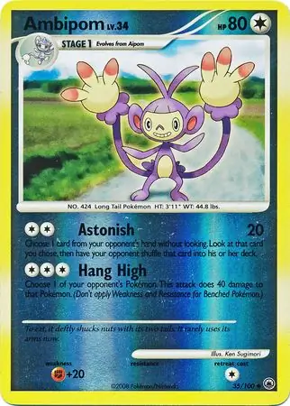 Ambipom [Reverse Holo] #35 from Majestic Dawn Pokémon card set