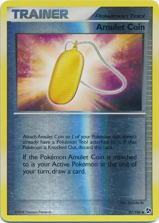 Amulet Coin [Reverse Holo] #97 Pokémon Card from Pokemon Great Encounters Set 