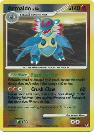 Armaldo [Reverse Holo] #18 Pokémon Card from Pokemon Legends Awakened Set 