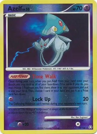 Azelf [League Holo] #19 from Legends Awakened Pokémon card set