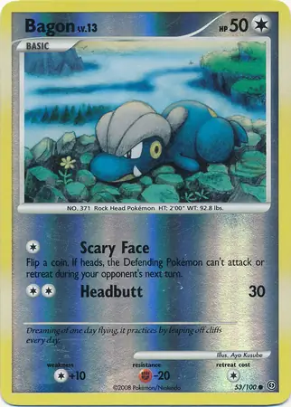 Bagon [Reverse Holo] #53 Pokémon Card from Pokemon Stormfront Set 