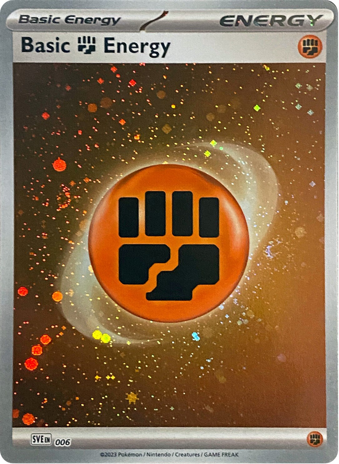 Basic Fighting Energy [Cosmos Holo] #14 Pokémon Card from Pokemon Scarlet & Violet 151 Set 