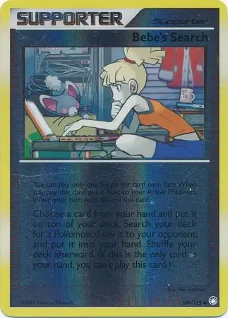 Bebe's Search [Reverse Holo] #109 Pokémon Card from Pokemon Mysterious Treasures Set 