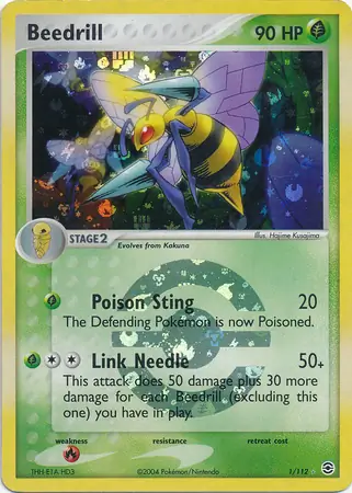 Beedrill [Reverse Holo] #1 Pokémon Card from Pokemon Delta Species Set 