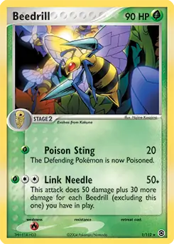 Beedrill #1 Pokémon Card from Pokemon Delta Species Set