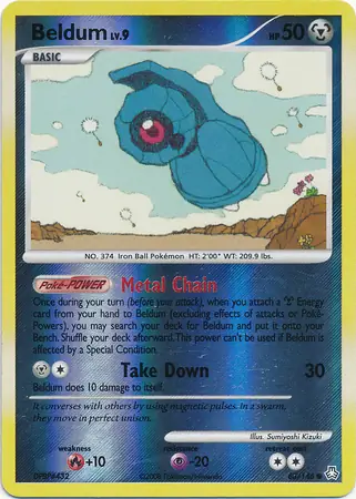 Beldum [Reverse Holo] #83 Pokémon Card from Pokemon Guardians Rising Set 