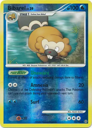 Bibarel [Reverse Holo] #32 Pokémon Card from Pokemon Stormfront Set 
