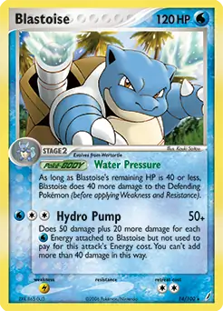 Blastoise [Cosmos Holo] #14 from Crystal Guardians Pokémon card set