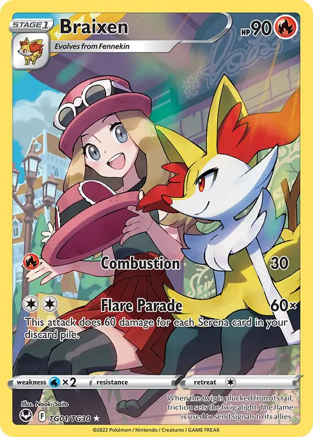 Braixen #TG01 Pokémon Card from Pokemon Japanese Paradigm Trigger Set