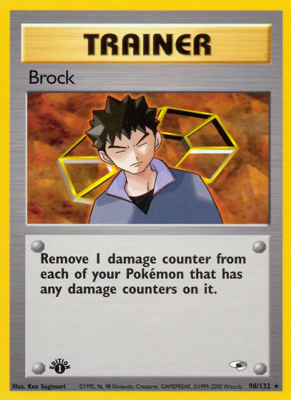 Brock #98 Pokémon Card from Pokemon Gym Heroes Set