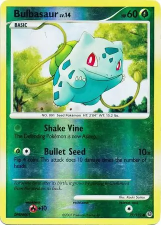 Bulbasaur [Reverse Holo] #77 from Secret Wonders Pokémon card set