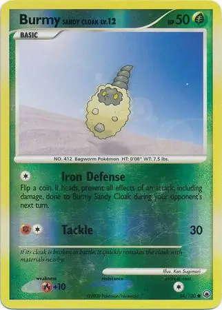 Burmy Sandy Cloak [Reverse Holo] #54 Pokémon Card from Pokemon Majestic Dawn Set 