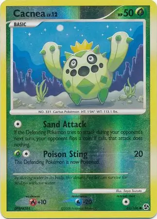 Cacnea [Reverse Holo] #62 Pokémon Card from Pokemon Great Encounters Set 
