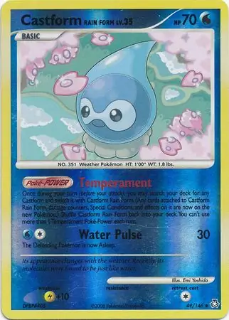 Castform Rain Form [Reverse Holo] #49 Pokémon Card from Pokemon Legends Awakened Set 