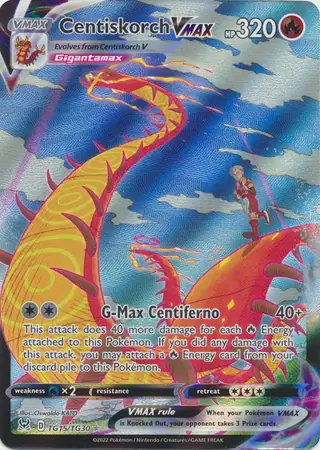 Centiskorch VMAX #TG15 from Lost Origin Pokémon card set