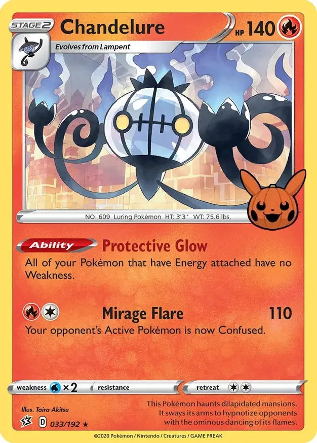 Chandelure [Holo] #33 Pokémon Card from Pokemon Trick or Trade 2022 Set 