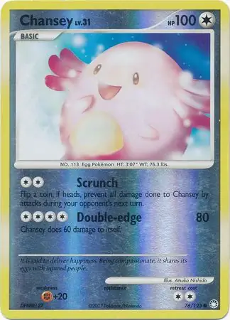 Chansey [Reverse Holo] #76 from Mysterious Treasures Pokémon card set