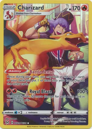 Charizard #TG03 from Lost Origin Pokémon card set