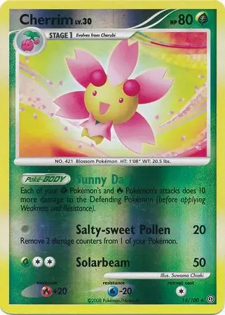 Cherrim [Reverse Holo] #14 Pokémon Card from Pokemon Stormfront Set 