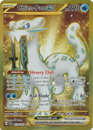 Chien-Pao ex #274 Pokémon Card from Pokemon Paldea Evolved Set