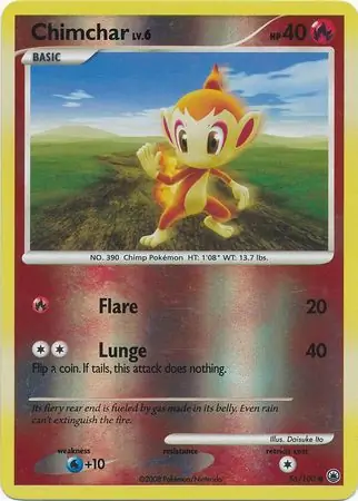 Chimchar [Reverse Holo] #56 from Majestic Dawn Pokémon card set