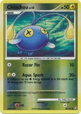 Chinchou [Reverse Holo] #88 from Legends Awakened Pokémon card set