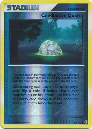 Conductive Quarry [Reverse Holo] #82 Pokémon Card from Pokemon Stormfront Set 