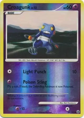 Croagunk [Reverse Holo] #60 Pokémon Card from Pokemon Majestic Dawn Set 