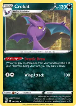 Crobat #91 Pokémon Card from Pokemon Battle Styles Set