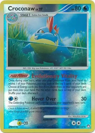 Croconaw [Reverse Holo] #44 from Mysterious Treasures Pokémon card set
