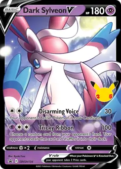 Dark Sylveon V #SWSH134 Pokémon Card from Pokemon Celebrations Set