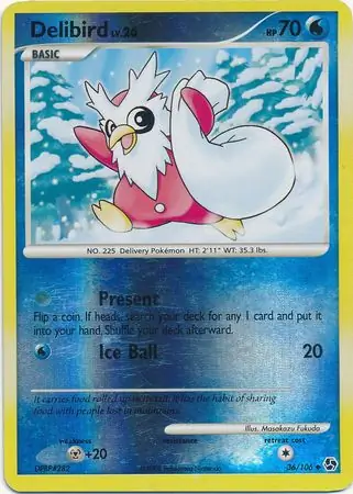 Delibird [Reverse Holo] #36 from Great Encounters Pokémon card set