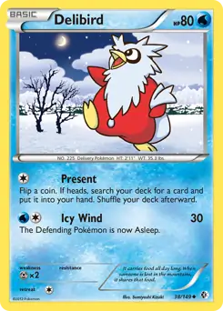 Delibird [2nd Place League] #38 from Boundaries Crossed Pokémon card set