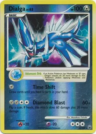 Dialga [Reverse Holo] #4 from Majestic Dawn Pokémon card set