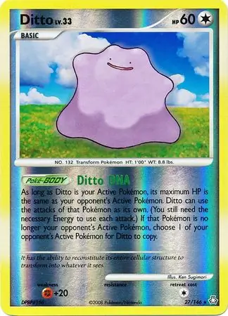 Ditto [Reverse Holo] #27 from Legends Awakened Pokémon card set