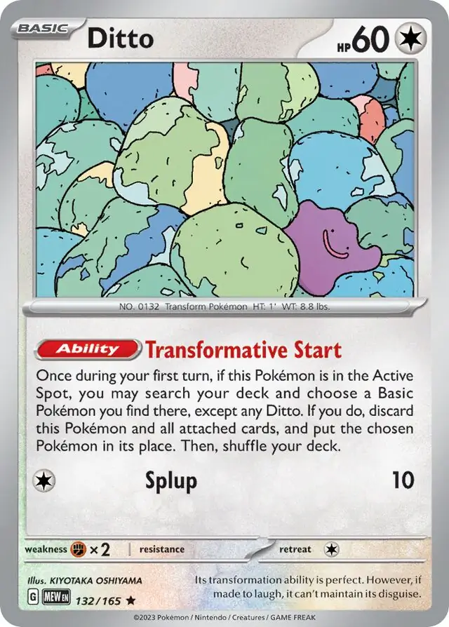 Ditto [Prize Pack] #132 from Scarlet & Violet 151 Pokémon card set