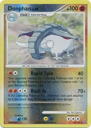 Donphan [Reverse Holo] #48 from Secret Wonders Pokémon card set