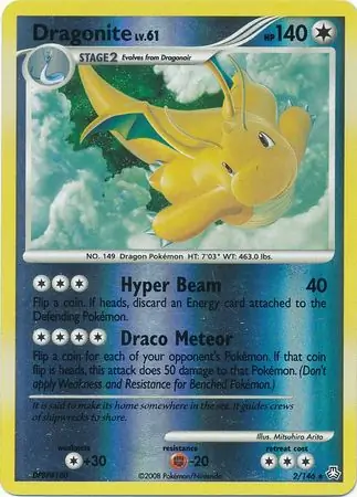 Dragonite [Reverse Holo] #2 from Legends Awakened Pokémon card set