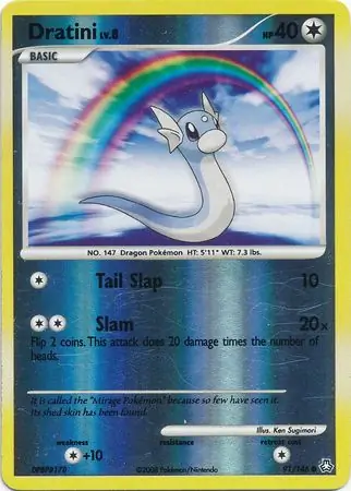 Dratini [Reverse Holo] #91 from Legends Awakened Pokémon card set