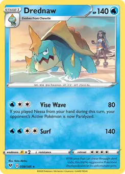 Drednaw [Cracked Ice] #39 from Vivid Voltage Pokémon card set