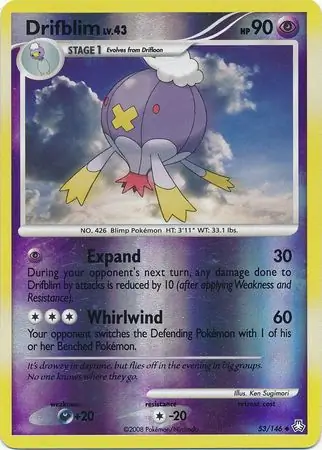 Drifblim [Reverse Holo] #53 Pokémon Card from Pokemon Legends Awakened Set 