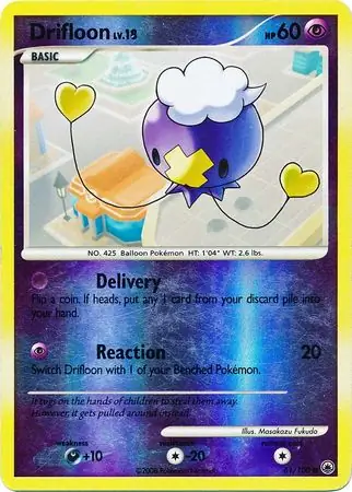 Drifloon [Reverse Holo] #61 Pokémon Card from Pokemon Majestic Dawn Set 