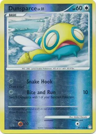 Dunsparce [Reverse Holo] #47 from Mysterious Treasures Pokémon card set