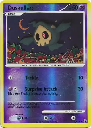 Duskull [Reverse Holo] #60 Pokémon Card from Pokemon Brilliant Stars Set 