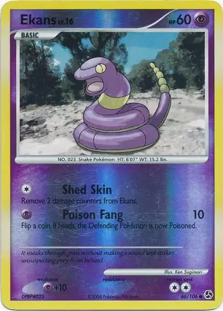 Ekans [Reverse Holo] #66 from Great Encounters Pokémon card set